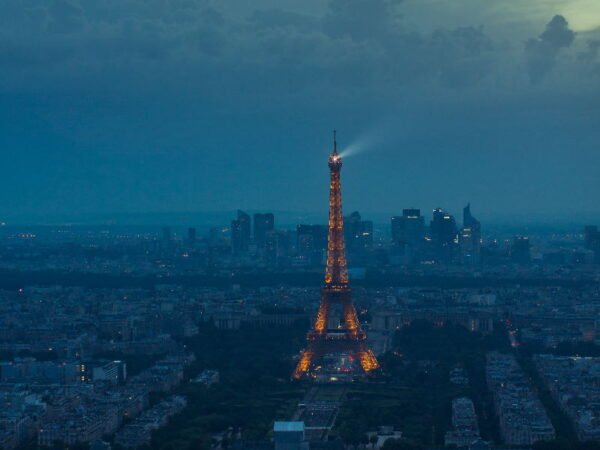 aerial view of the Eiffel Tower in Paris