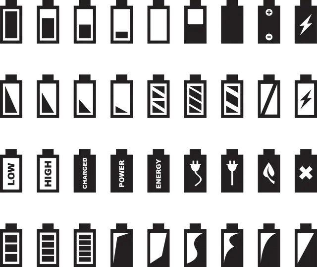 diagram of many different battery types and features