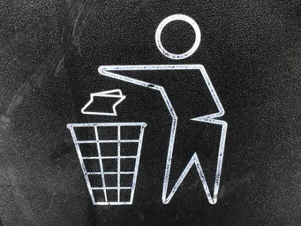 drawing of a person recycling