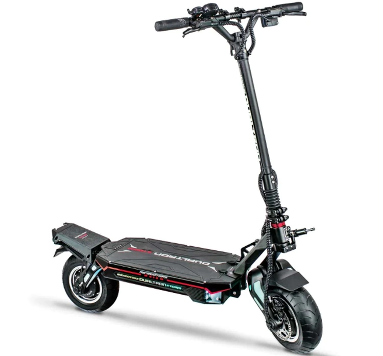 A closeup of the Dualtron Storm Limited electric scooter