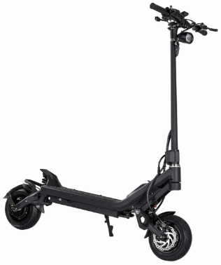 A closeup of the Nami Klima e-scooter