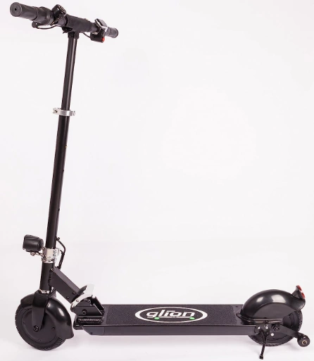 A closeup of the glion dolly electric scooter