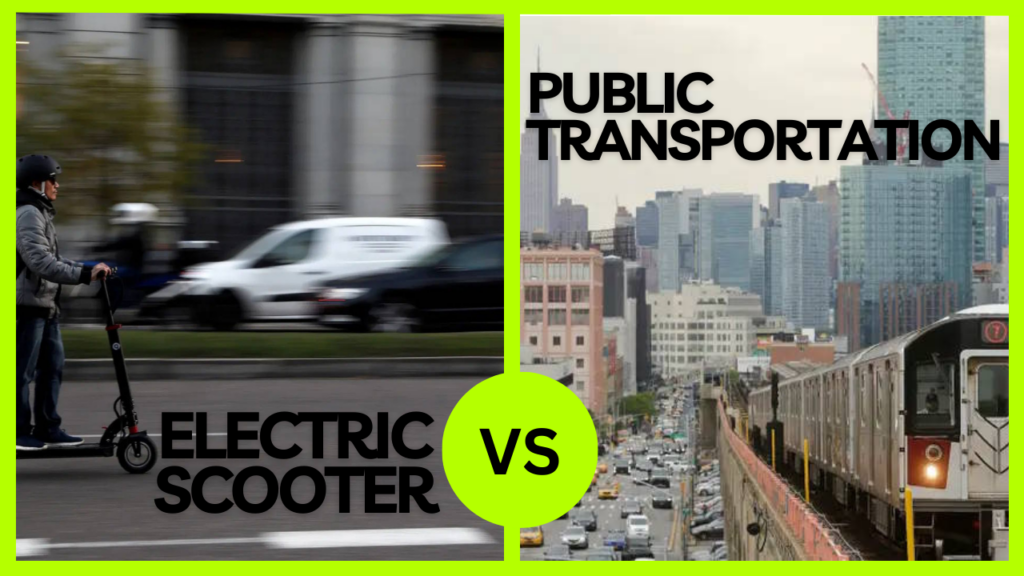 electric scooter vs. public transportation