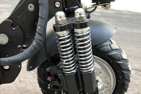 closeup of the suspension mechanism