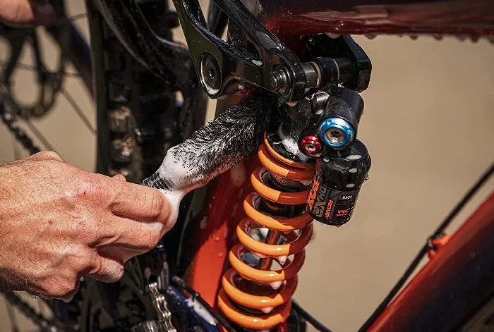 detailed cleaning of the smaller components of an electric bike