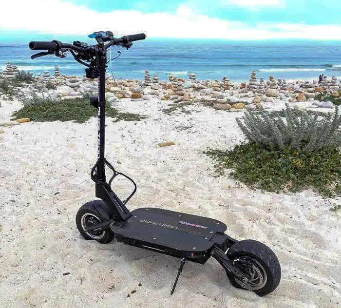 Dualtron Thunder on a beach near water