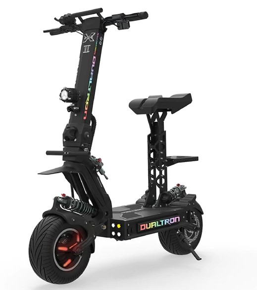 side view of the Dualtron X2 with a seat installed