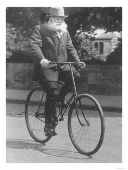 John Boyd Dunlop riding a bicycle