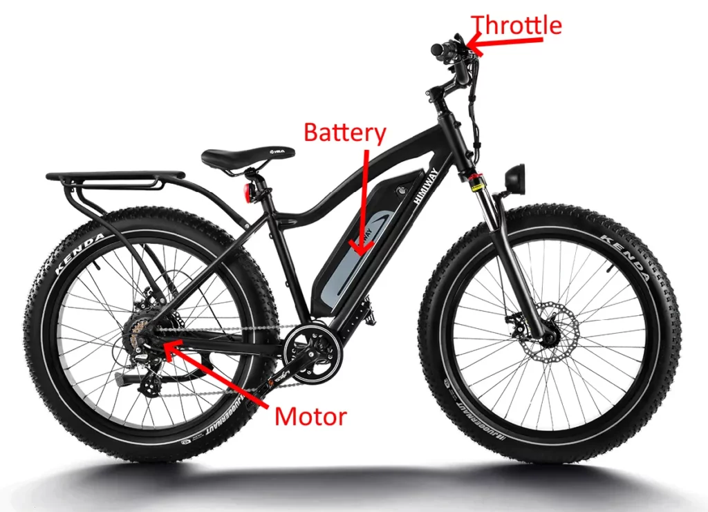 diagram of electric bike components and how they work together