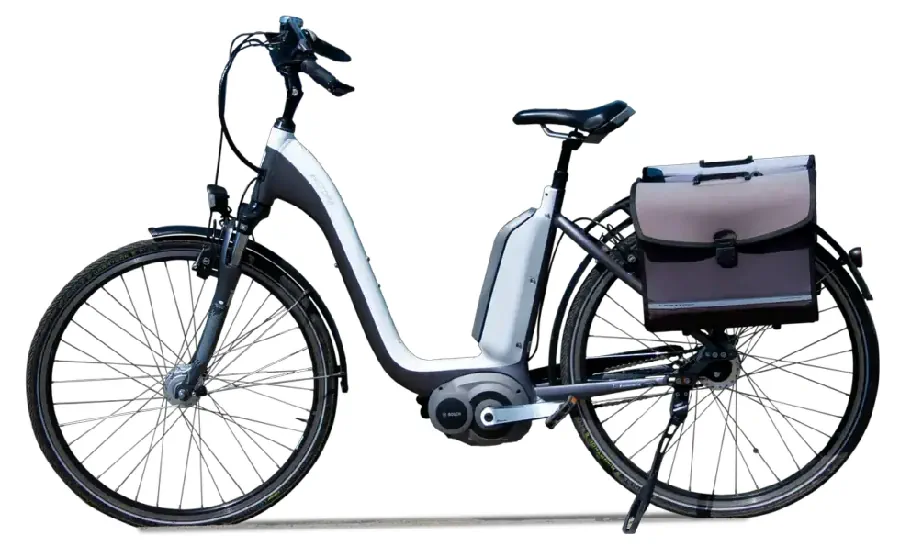 side view of a newly bought electric bike