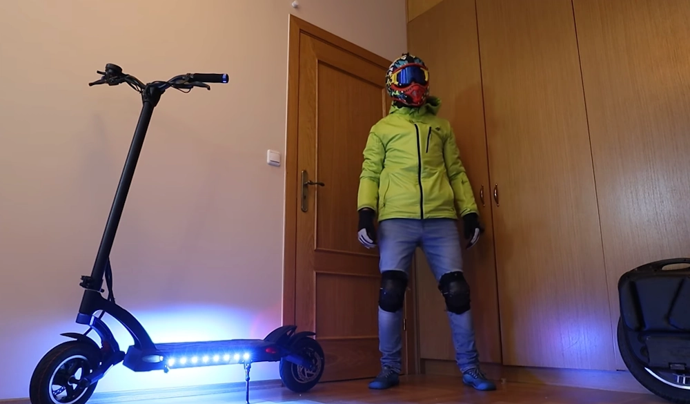 clothes for riding an electric scooter.