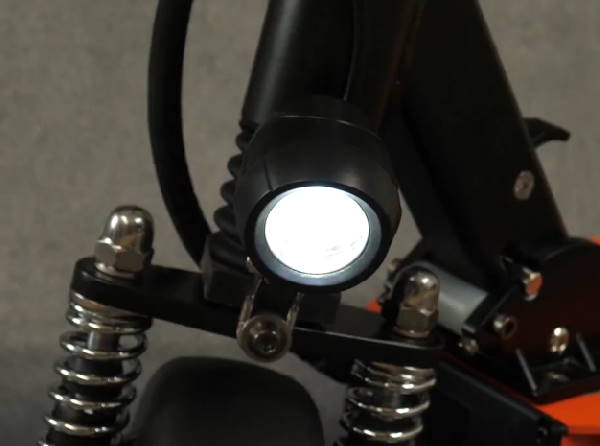 headlight of the EMove Touring, turned on