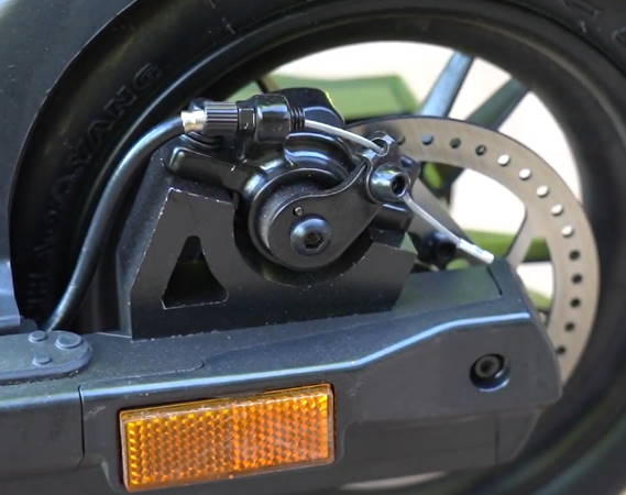 rear disk brake of the GoTrax XR Elite