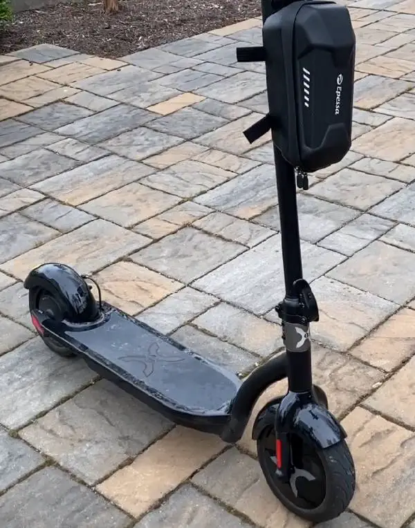 Hover 1 Alpha leaning on its kickstand