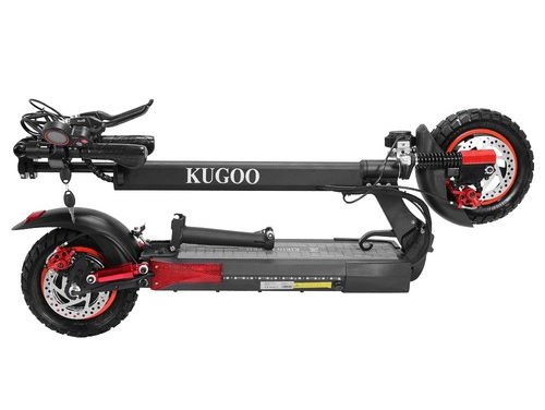 folded Kugoo M4 Pro electric scooter on a white background