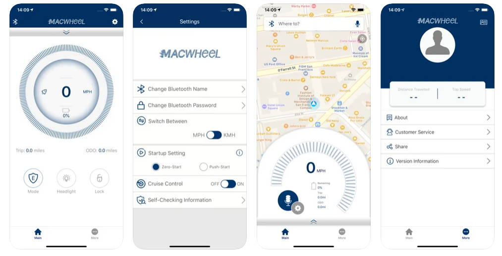 iphone screenshots of the Macwheel MX Pro app