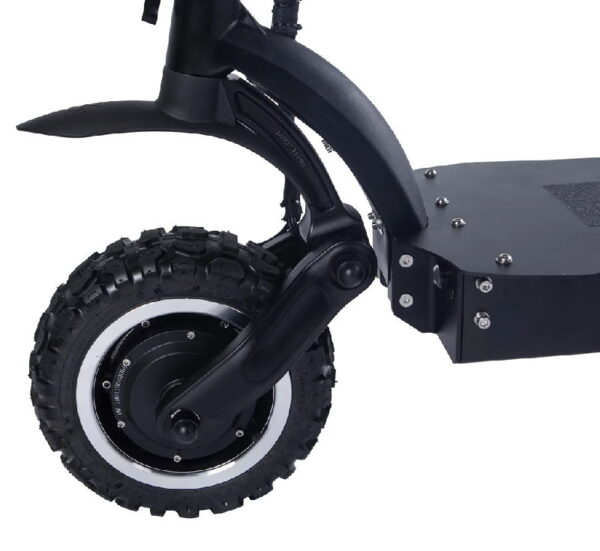 close view of front wheel of NanRobot LS7 electric scooter