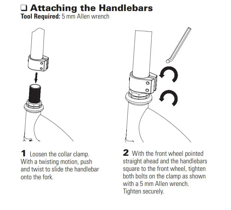 Razor E300 manual showing how to assemble the scooter