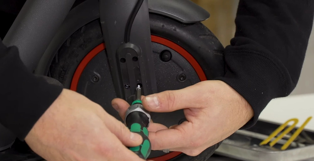 repairing tires on electric scooter step 1