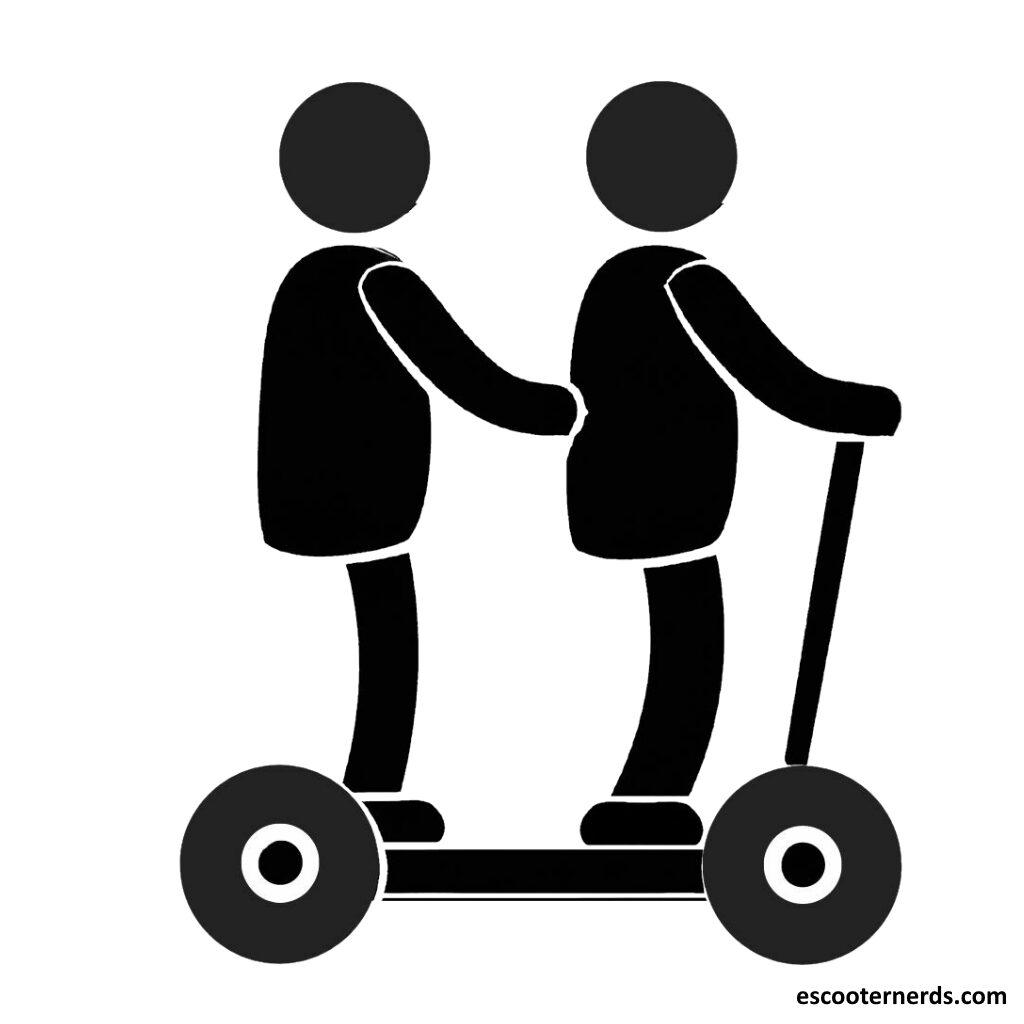 illustration of two people on an electric scooter